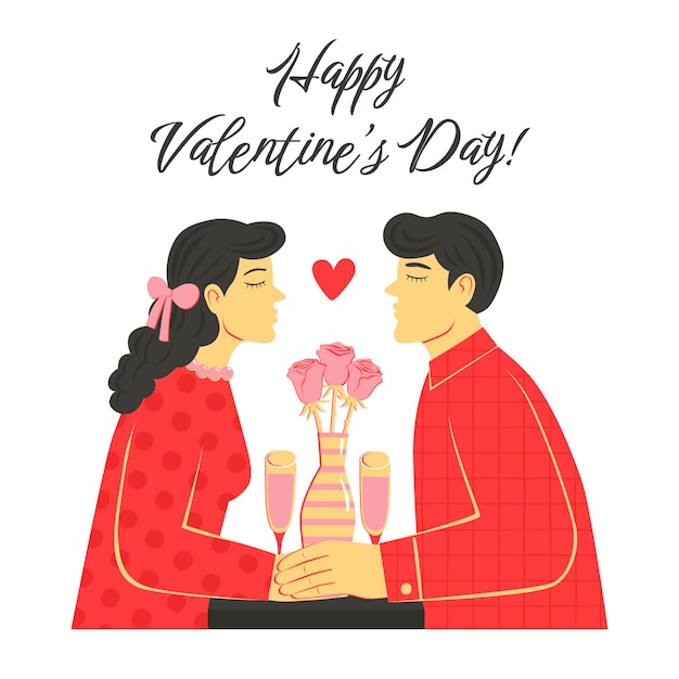 Vector gratuito ilustración plana del día de san valentín