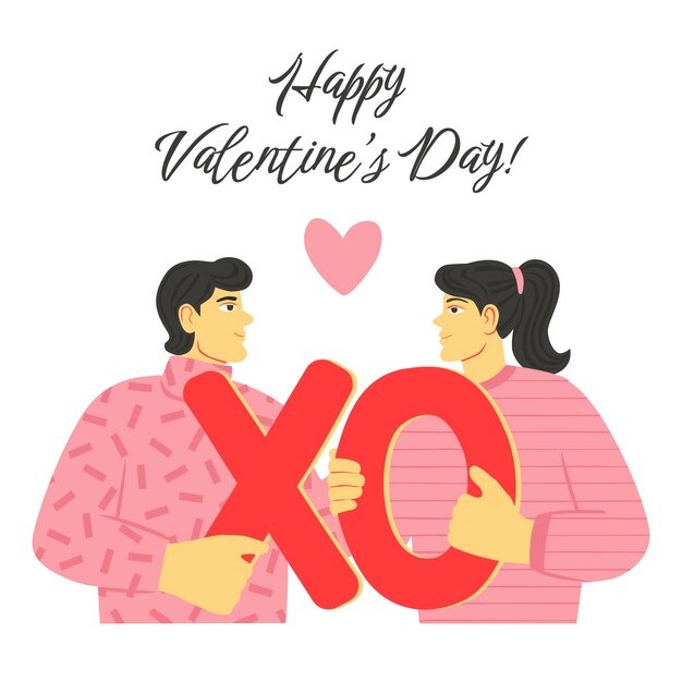 Vector gratuito ilustración plana del día de san valentín