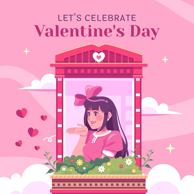 Vector gratuito ilustración plana para el día de san valentín