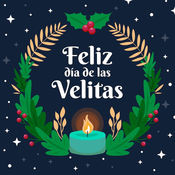 Vector gratuito ilustración plana dia de las velitas