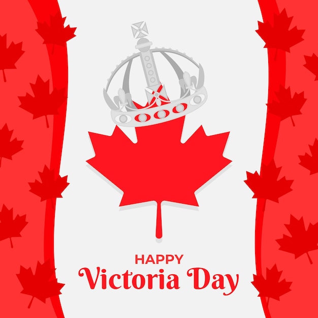 Ilustración plana del día de la victoria canadiense