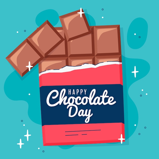 Vector gratuito ilustración plana dibujada a mano del día mundial del chocolate