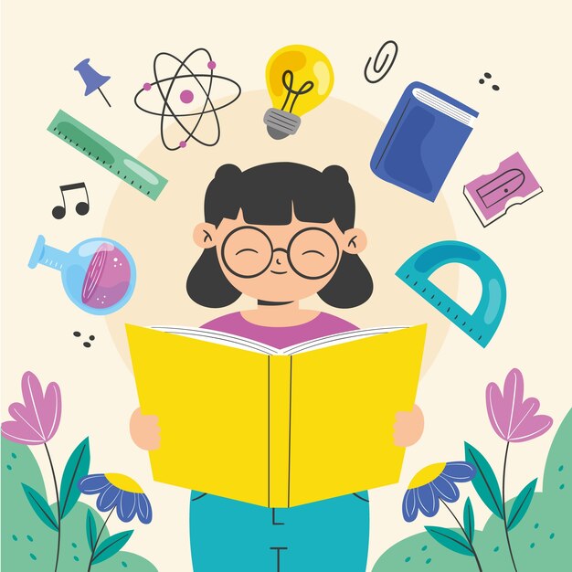 Ilustración plana para el evento del día internacional de la educación.