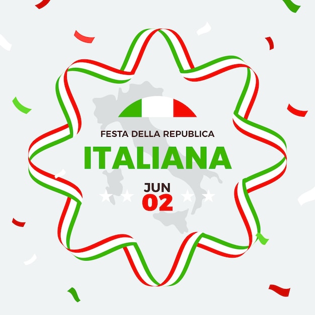 Ilustración plana festa della repubblica