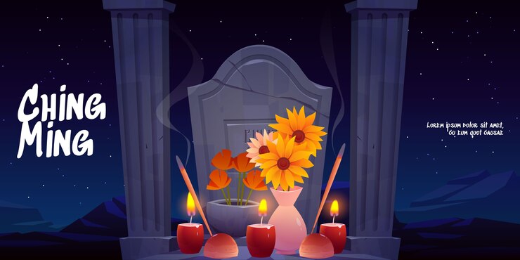 Vector gratuito ilustración plana del festival de ching ming