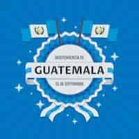 Vector gratuito ilustración plana de independencia de guatemala