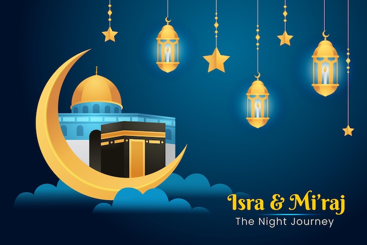 Vector gratuito ilustración plana isra miraj
