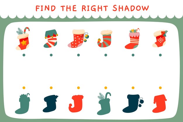 Ilustración plana del juego de navidad
