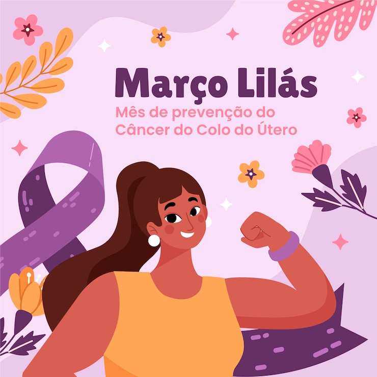 Vector gratuito ilustración plana de marzo lila