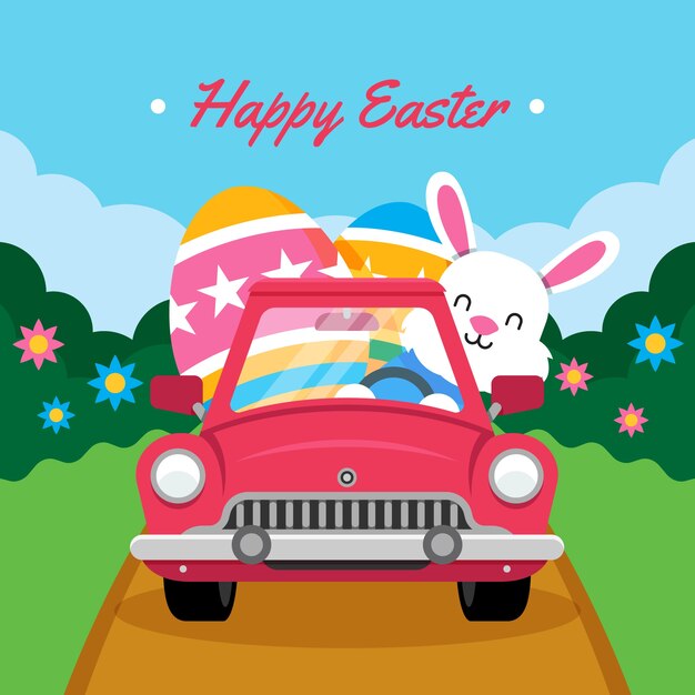Ilustración plana de pascua