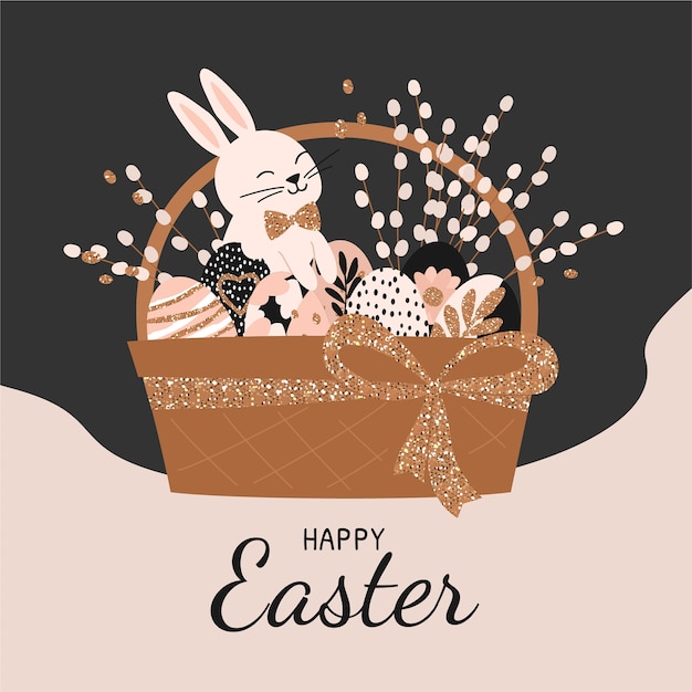 Vector gratuito ilustración plana de pascua