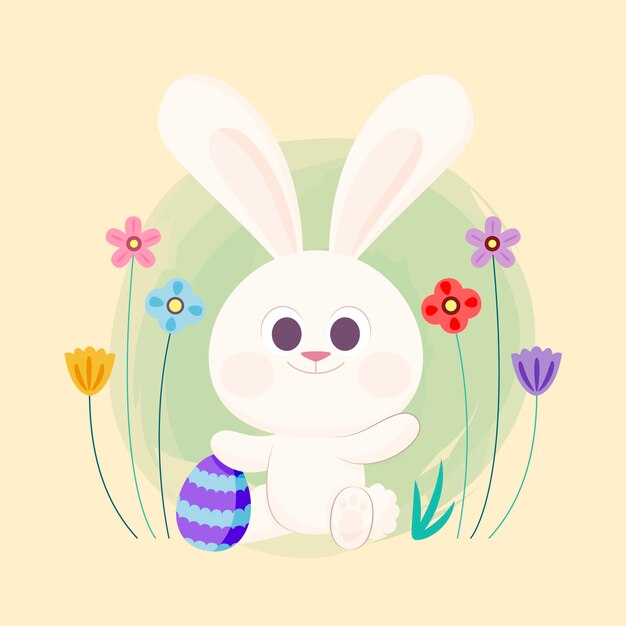 Ilustración plana de pascua