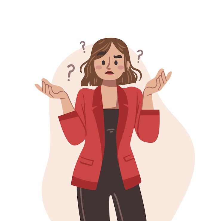 Vector gratuito ilustración plana de persona encogiéndose de hombros