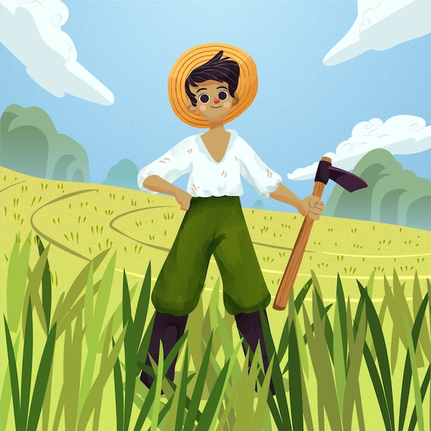 Ilustración plana de personas que realizan actividades al aire libre