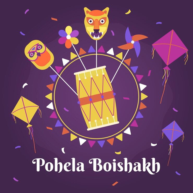 Vector gratuito ilustración plana pohela boishakh