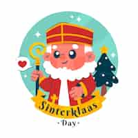 Vector gratuito ilustración plana de sinterklaas