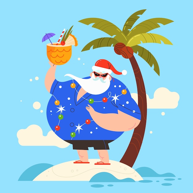 Vector gratuito ilustración plana de viajes de navidad