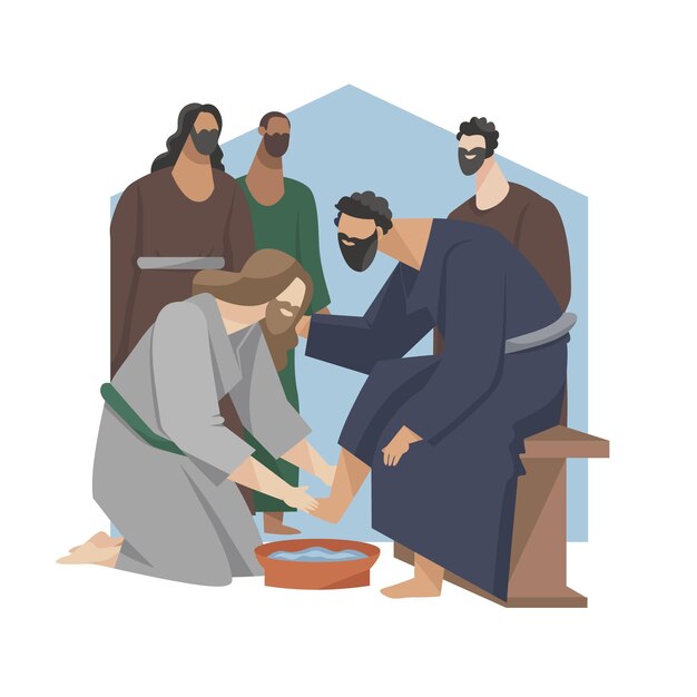 Ilustración plana de viernes santo