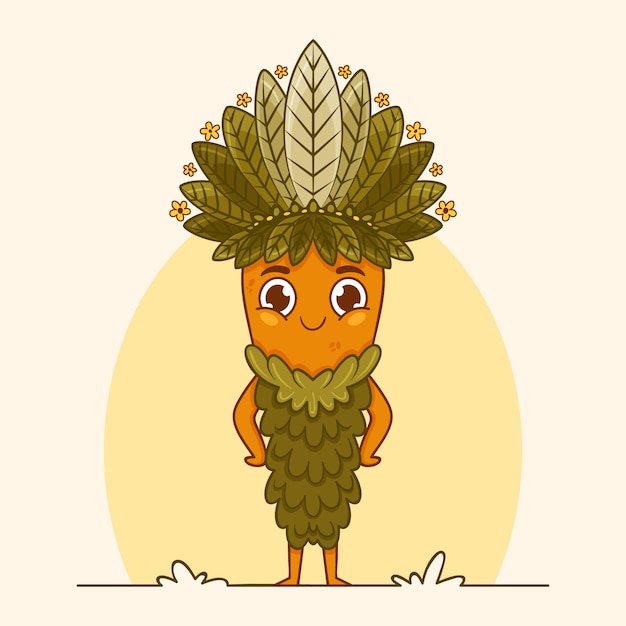 Ilustración de planta frailejon dibujada a mano