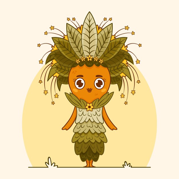 Ilustración de planta frailejon dibujada a mano