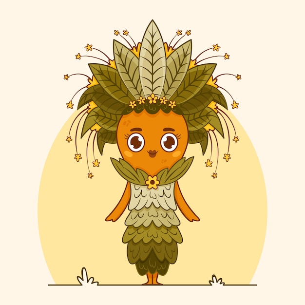 Ilustración de planta frailejon dibujada a mano