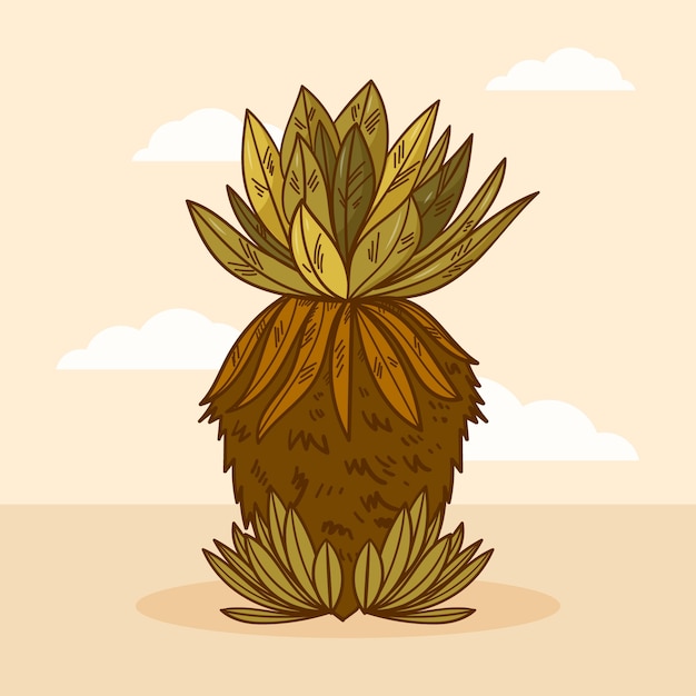 Ilustración de la planta de Frailejón