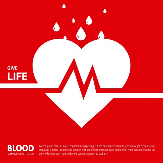 Vector gratuito ilustración de plantilla de donación de sangre