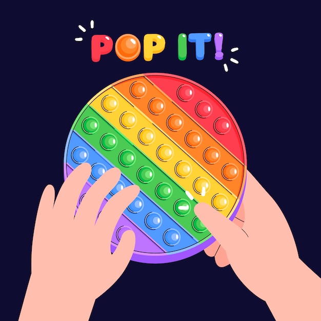 Ilustración de pop it de diseño plano