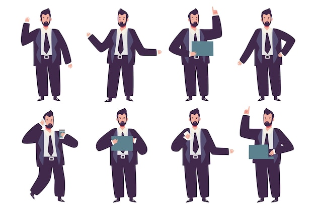 Ilustración de poses de personaje