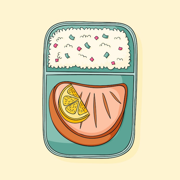 Vector gratuito ilustración de preparación de comida dibujada a mano