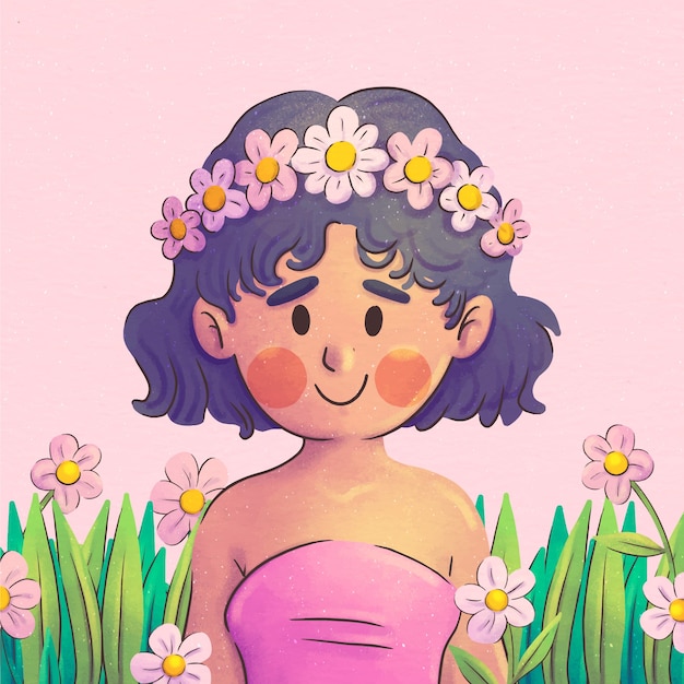 Vector gratuito ilustración de primavera acuarela