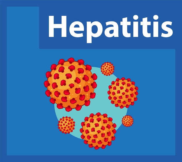 Ilustración de primer plano de la célula del virus de la hepatitis