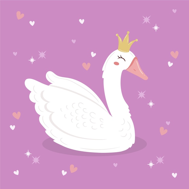 Vector gratuito ilustración de princesa cisne