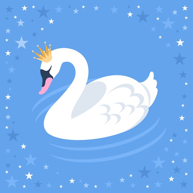 Vector gratuito ilustración de princesa cisne