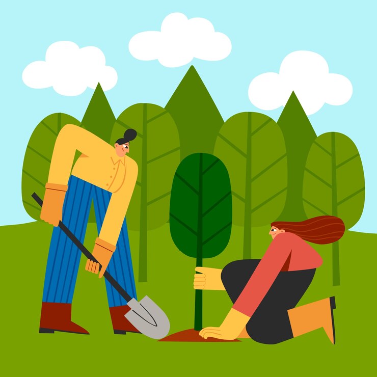 Vector gratuito ilustración de protección del medio ambiente dibujada a mano