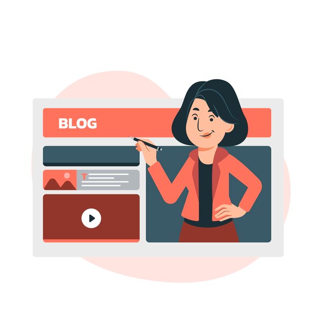 Ilustración de publicación de blog plana orgánica con personas