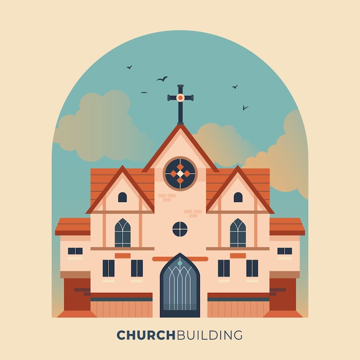 Vector gratuito ilustración de pueblo antiguo de diseño plano