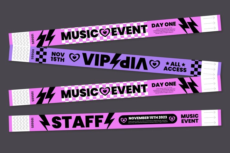 Vector gratuito ilustración de pulsera de evento dibujada a mano