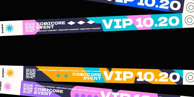 Ilustración de pulsera de evento de diseño plano