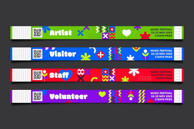 Vector gratuito ilustración de la pulsera de eventos con gradiente