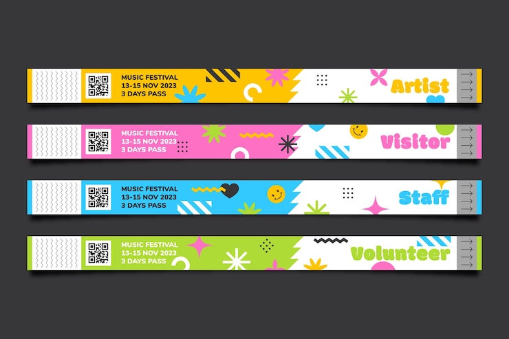 Vector gratuito ilustración de la pulsera de eventos con gradiente