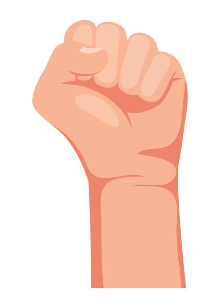 Ilustración del puño de protesta