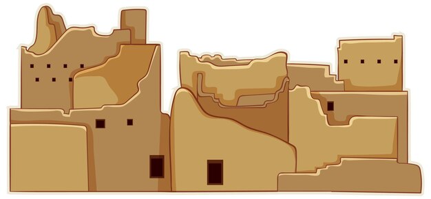 Ilustración del punto de referencia histórico de Diriyah