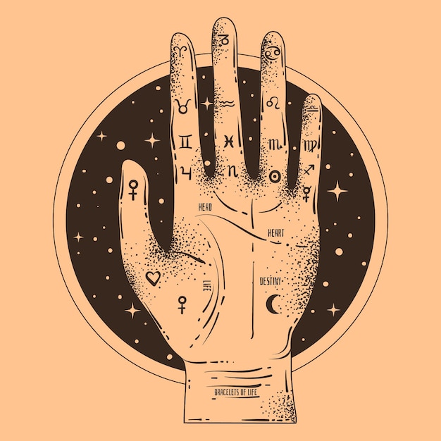 Ilustración quiromancia