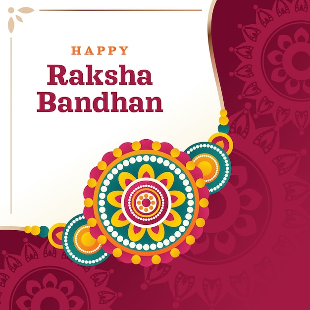 Ilustración de raksha bandhan en gradiente