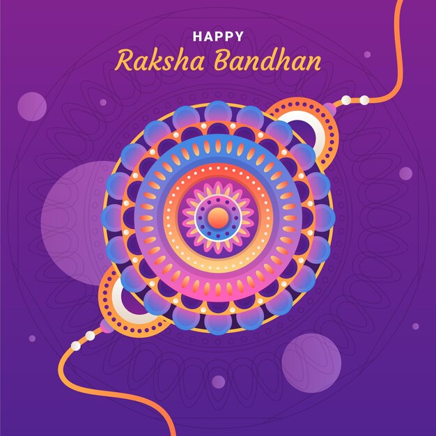 Ilustración de raksha bandhan en gradiente