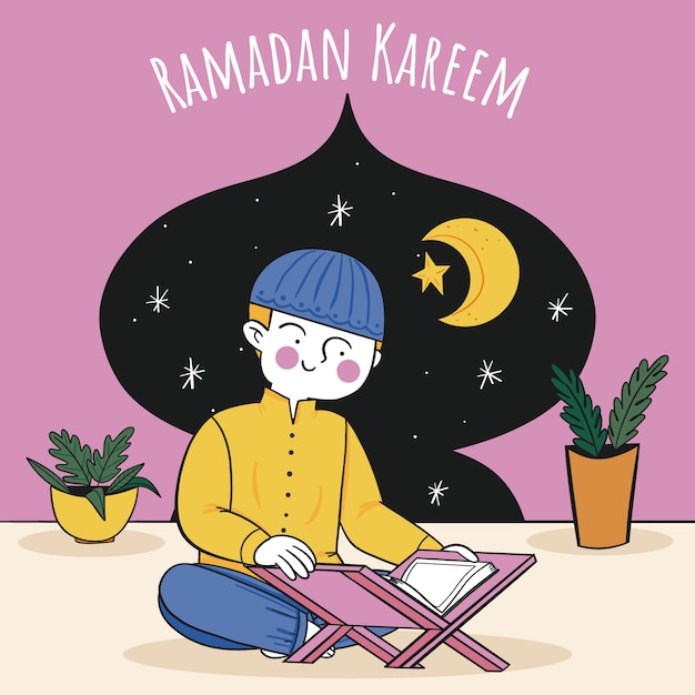 Vector gratuito ilustración de ramadán dibujado a mano