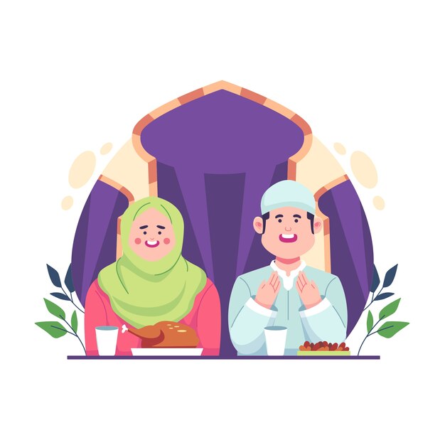 Ilustración de ramadán dibujado a mano