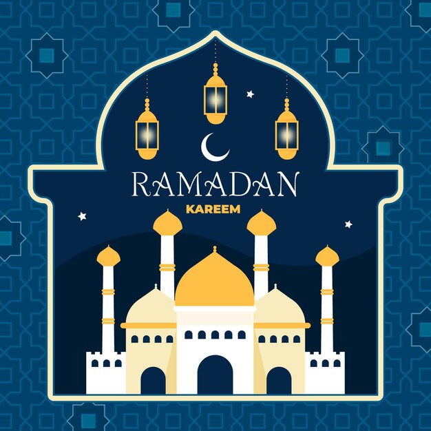 Ilustración de ramadán plana