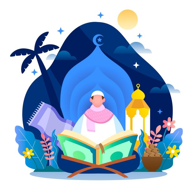 Ilustración de ramadan plano orgánico